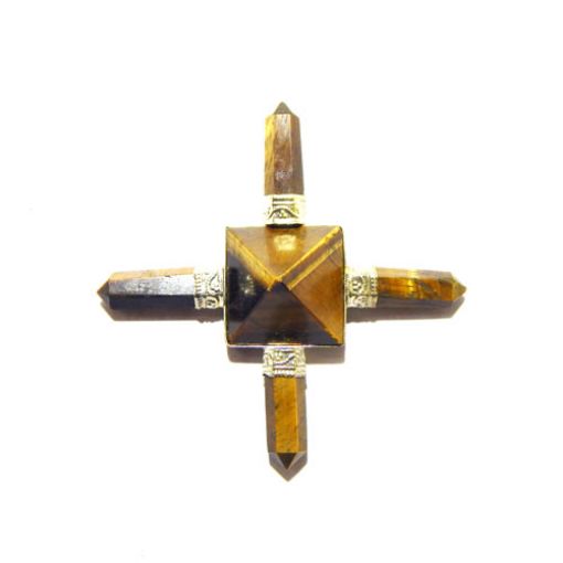 Tiger Eye Crystal Pyramid Energy Generator