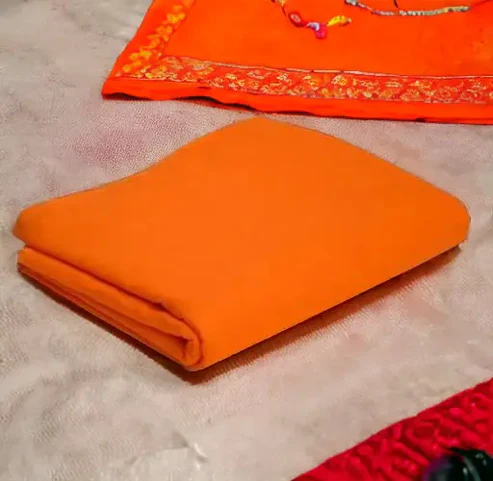 Orange Cotton Cloth for Puja | Multipurpose Use Pooja Cloth