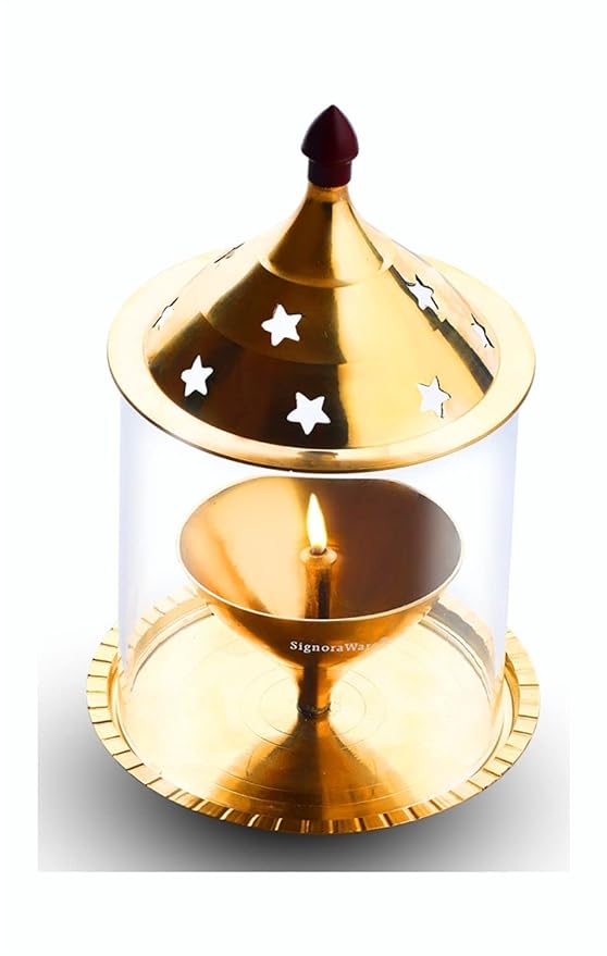 Akhand Diya Medium Brass with