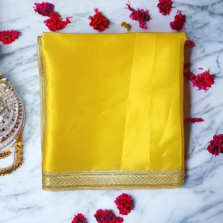 Pooja Cloth for Mandir Decoration (Yellow)