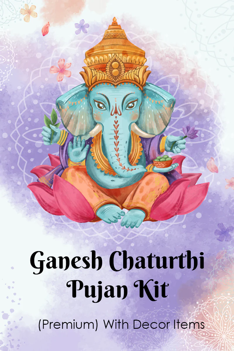 Ganesh Chaturthi Pujan Kit (Essential) with Decor Items